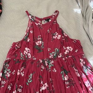 Torrid brand hi-low floral high neck dress with pockets size 3